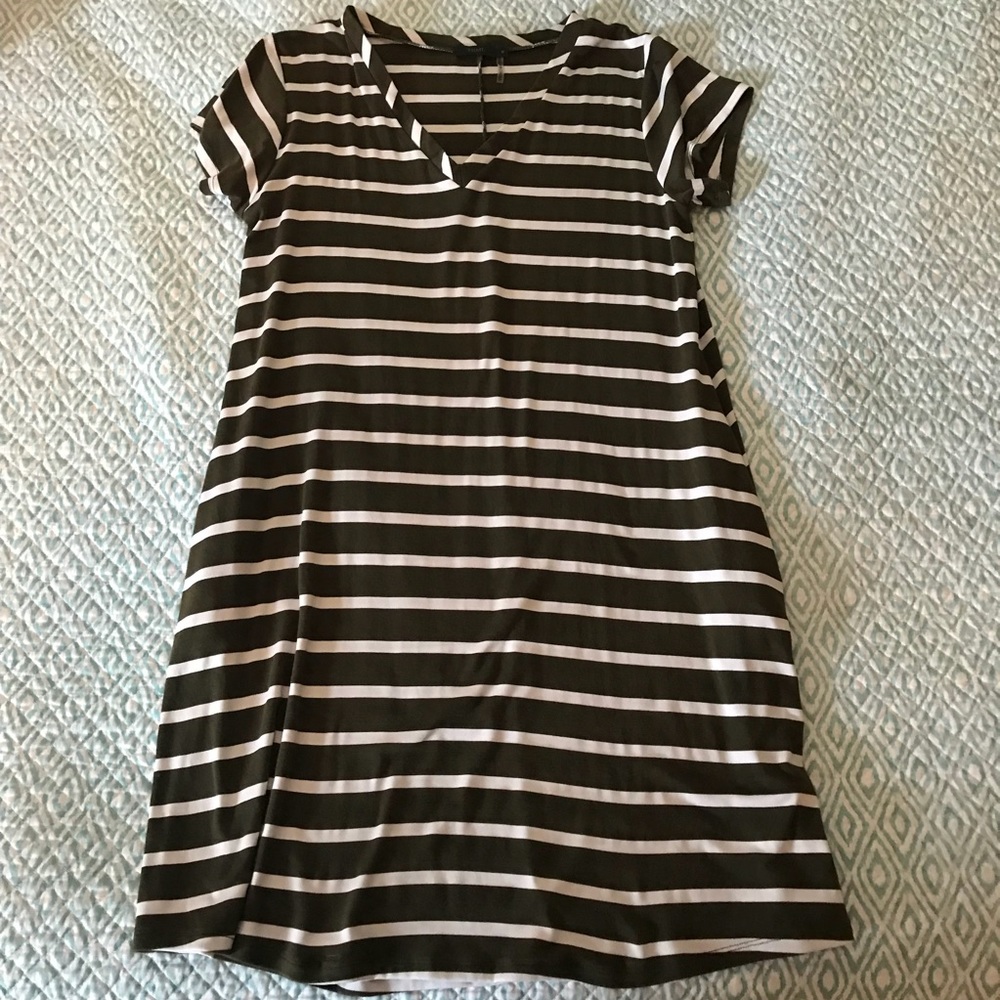 THML Army green stripe dress